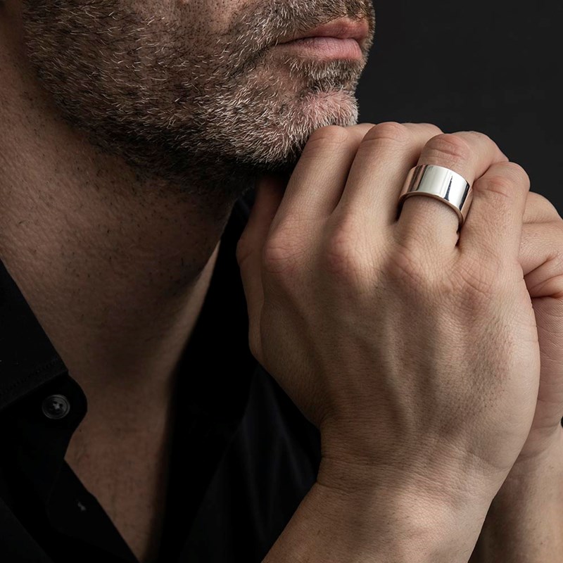 Bague Homme Jonc Moderne Argent