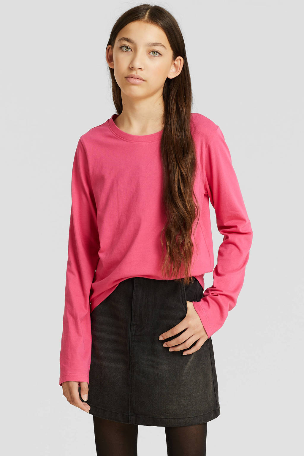 anytime longsleeve T-shirt roze