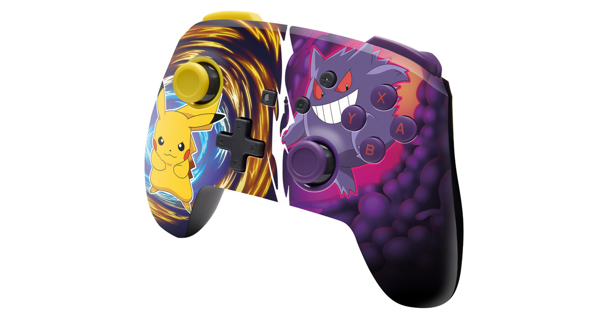 PowerAEnhanced Wireless Controller for Nintendo Switch - Pikachu vs. Gengar  (Geel/donkerpaars)