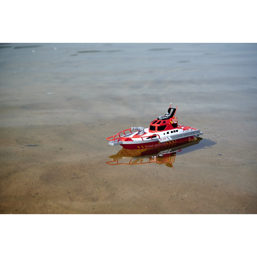 DICKIE RC Fire Boat, Feuerwehr-Boot, RTR mit Wasserspritzfunktion