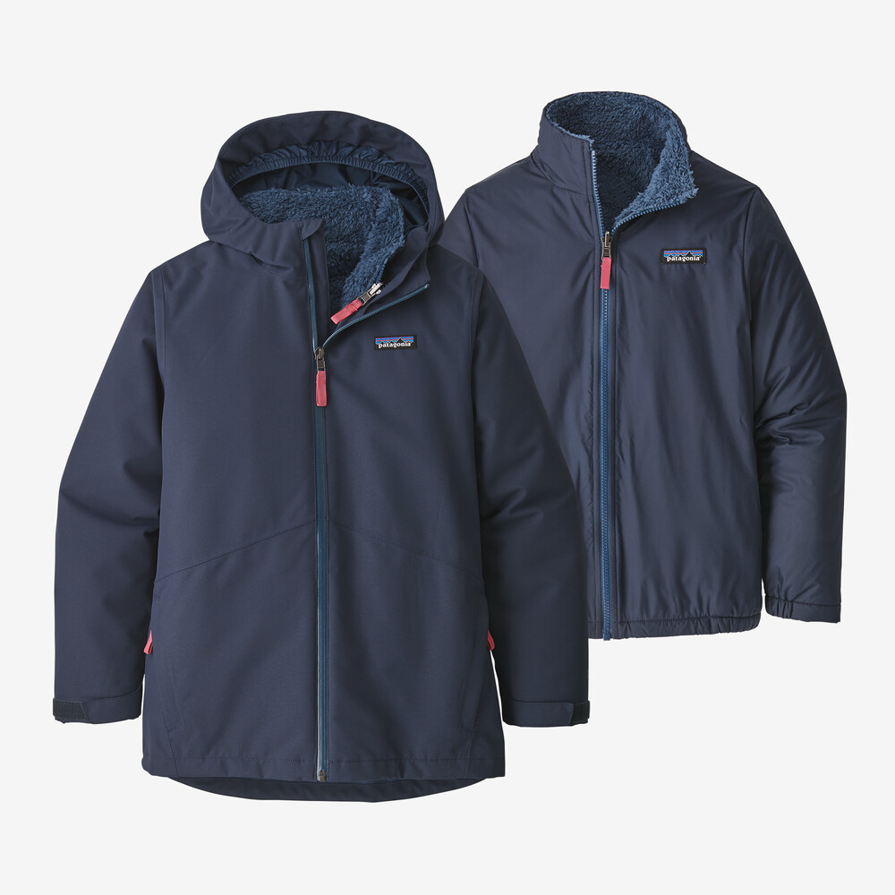 4-in-1 Kinder-Alltagsjacke mit verlängertem Rückenteil