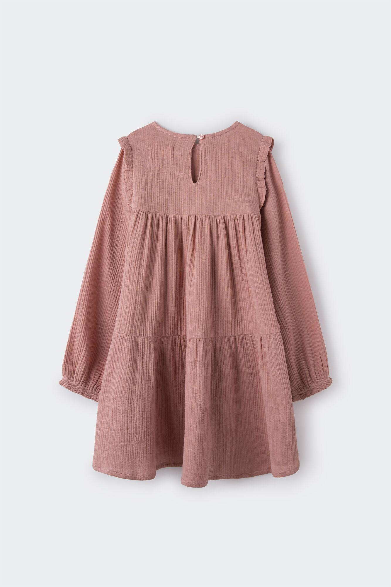 vestido de babados de menina