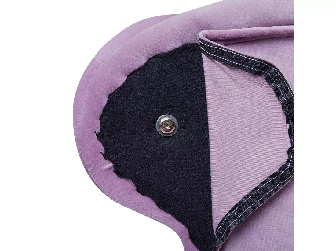 Méridienne en velours violet clair côté droit NIMES