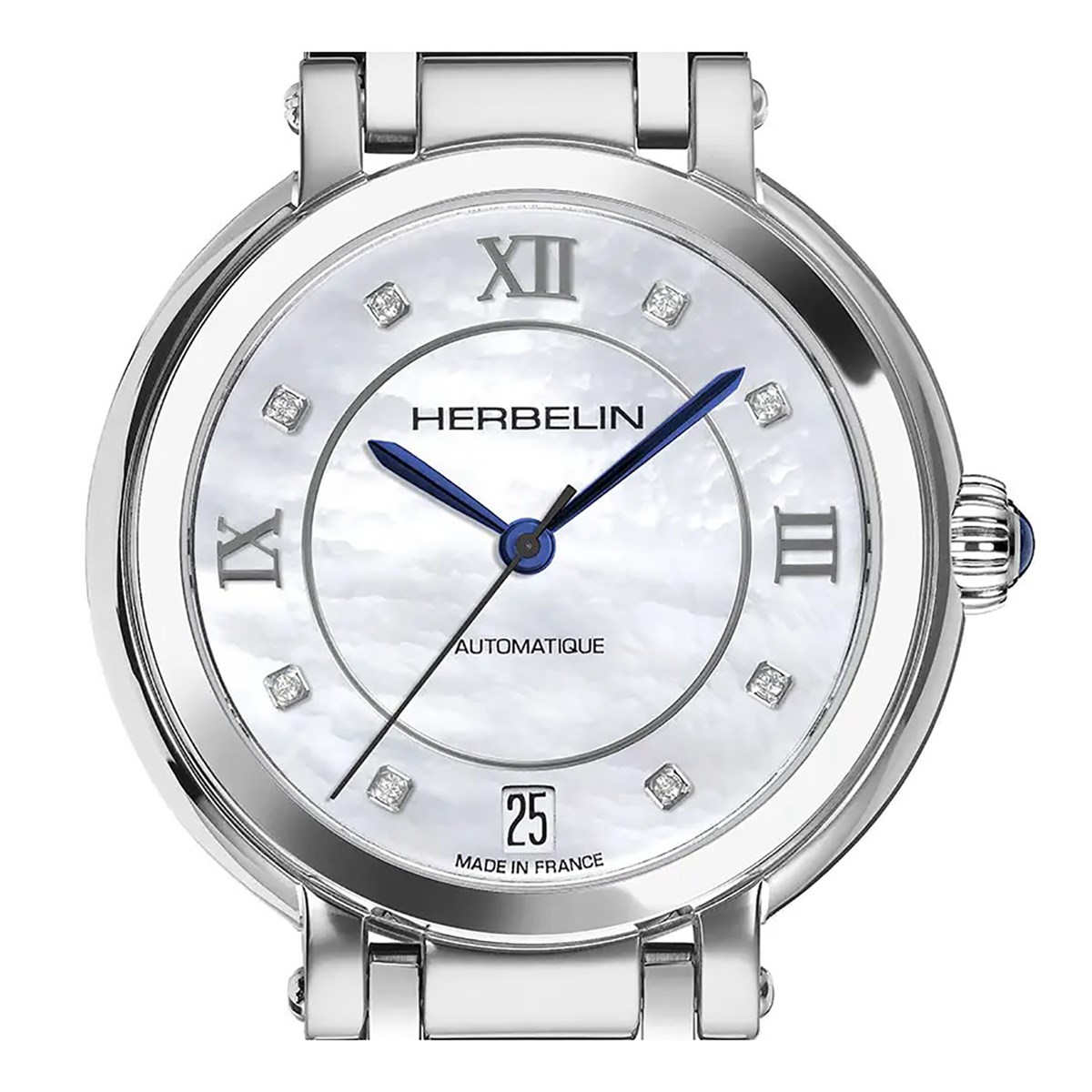 Montre femme Michel Herbelin automatique Galet aciercadran nacre