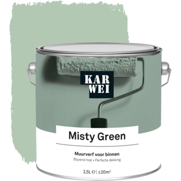 KARWEI muurverf misty green mat 2,5 liter
