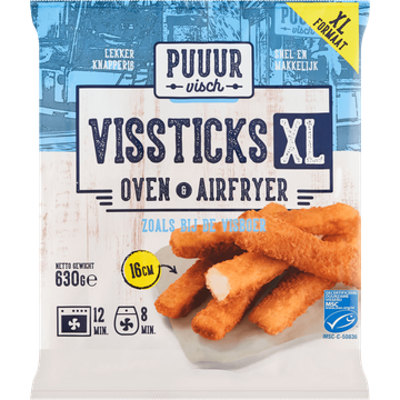 Puuur Visch Vissticks XL Oven & Airfryer 630 g