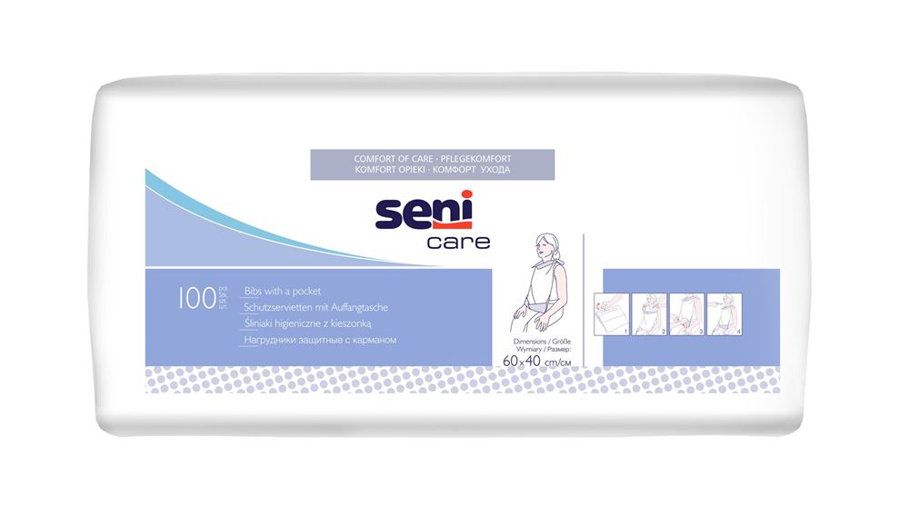 Seni Care Schutzservietten<br>100 Stück, Beutel, mit Auffangtasche