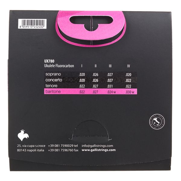 Galli Strings UX780 Baritone Ukulele Strings