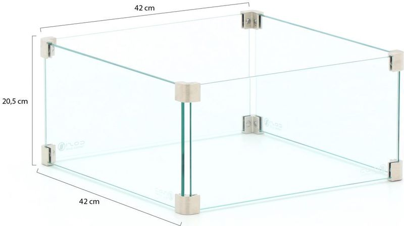 Cosi Square glass set  M - transparant