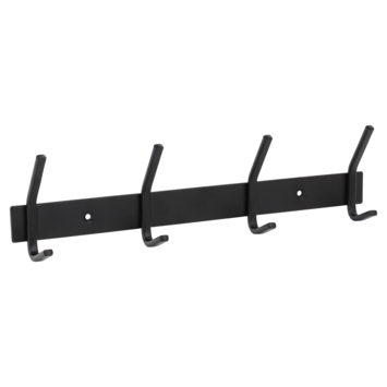 OK kapstok 4 haken Yana zwart 330 mm