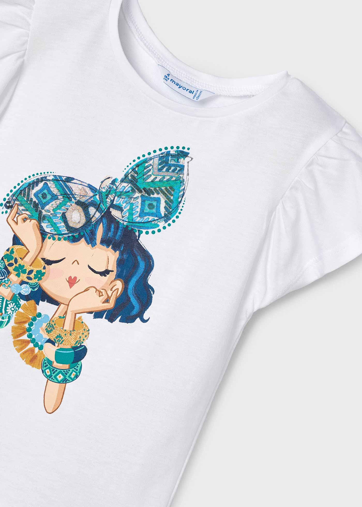 Camiseta infantil Better Cotton com faixa de cabelo