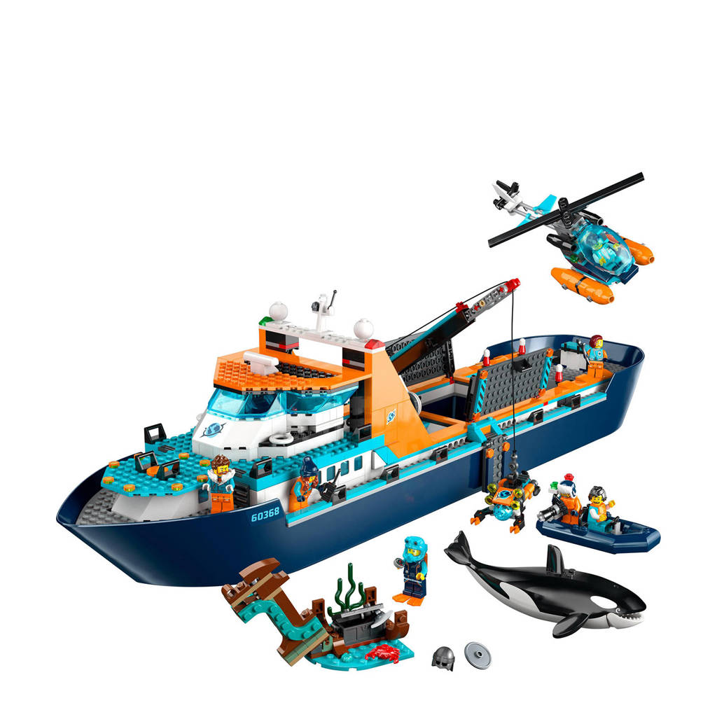 Groot schip!Poolonderzoeksschip Groot Drijvend Boot Speelgoed Set voor Kinderen 7+ 60368