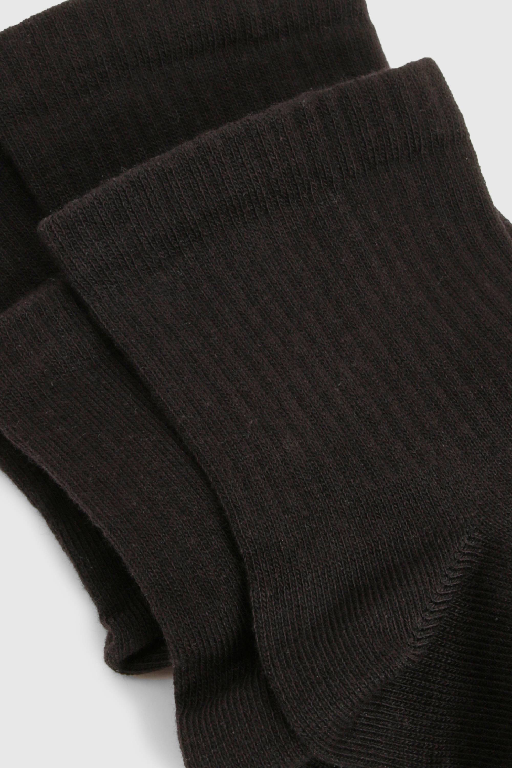 boohoo Chaussettes de sport pour la cheville, pack de 5, noir uni
