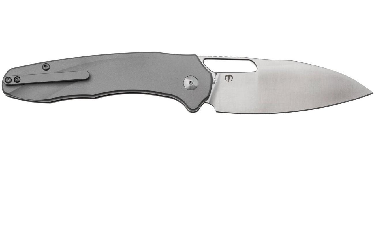 Artisan Cutlery Ornis 1865G-GY, Sand Polished S90V, Gray Titanium zakmes