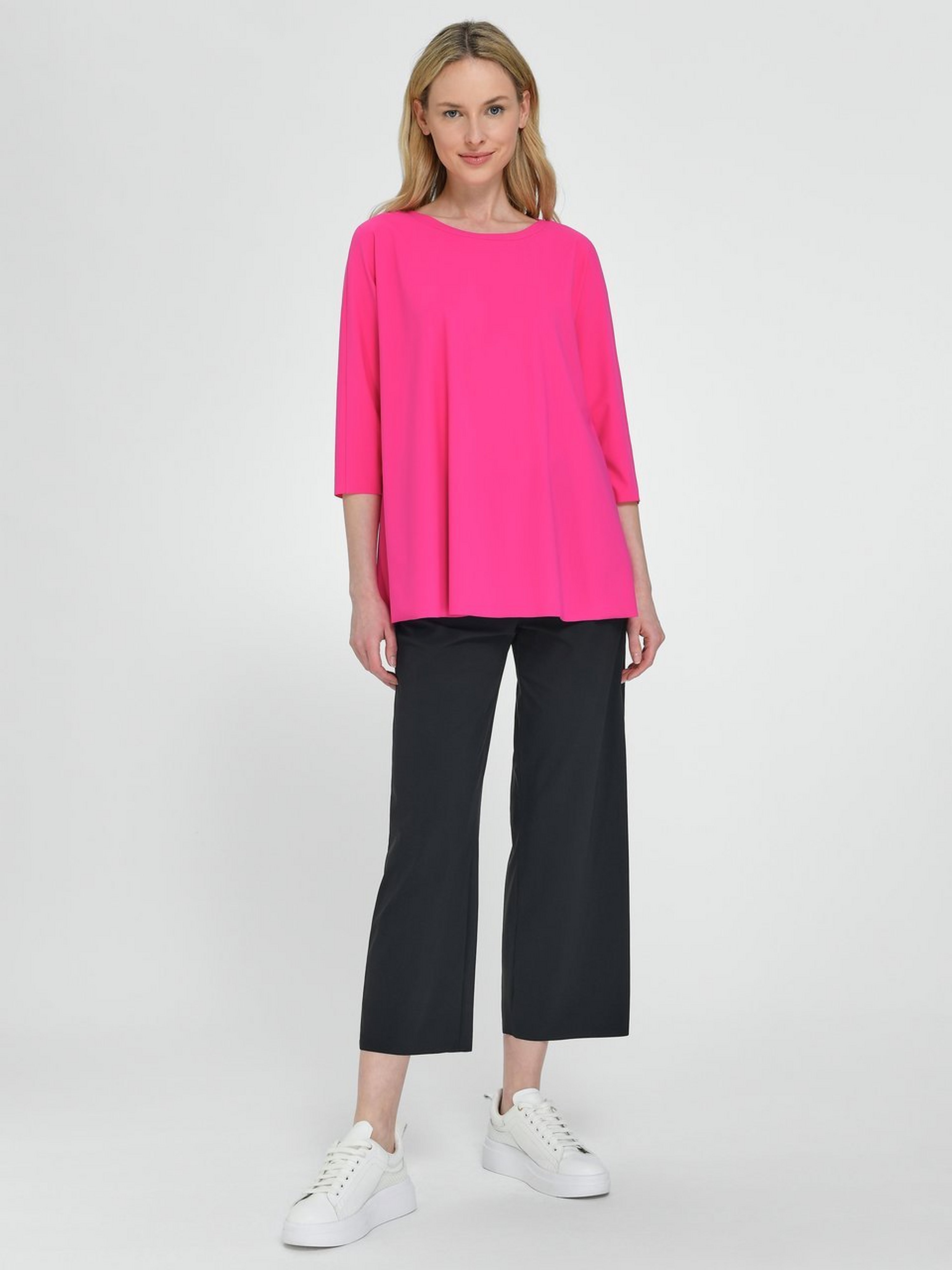Jersey-Bluse mit 3/4-Arm