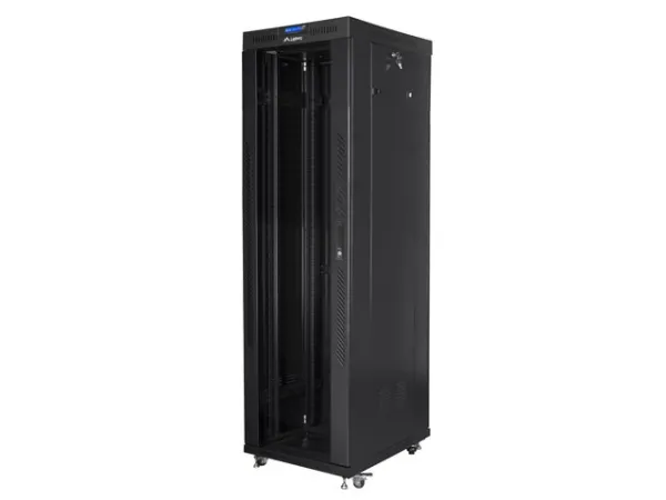 Lanberg - Rack kabinet - med 4 køleblæsere, display - sort, RAL 9004 - 42U - 19