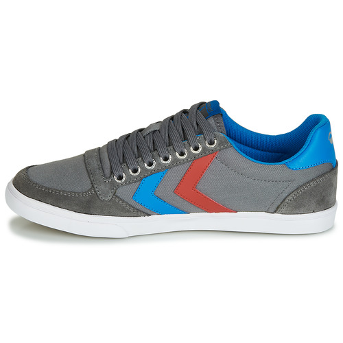 hummel - SLIMMER STADIL LOW - Gris / Bleu / Rouge