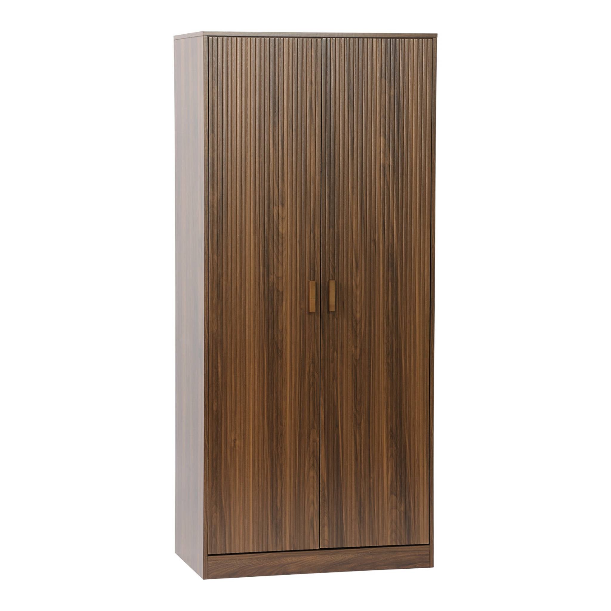sweeek - Kledingkast decor hout 1 kledingkast 2 deuren