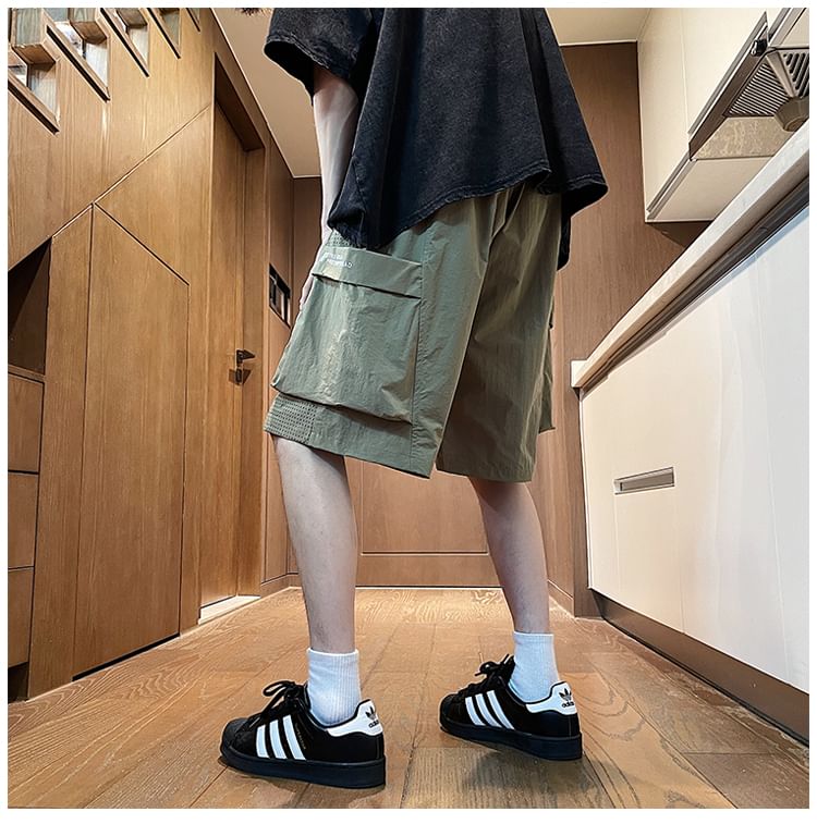 emeisa - Shorts met halfhoge taille en letters