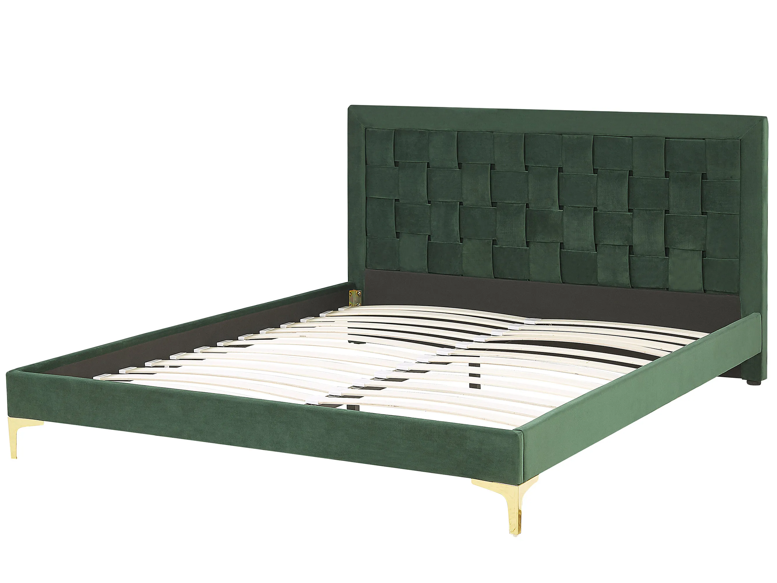 Bed Fluweel LIMOUX 180 x 200 cm Donkergroen