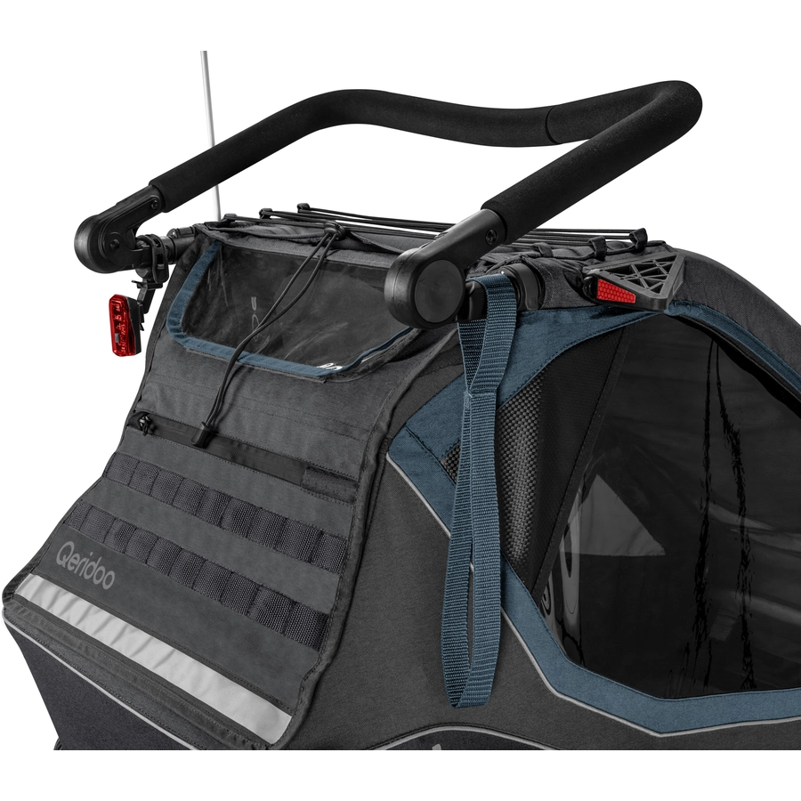 Qeridoo® Kinderfahrradanhänger Kidgoo1 Navy Blue Kollektion 2023