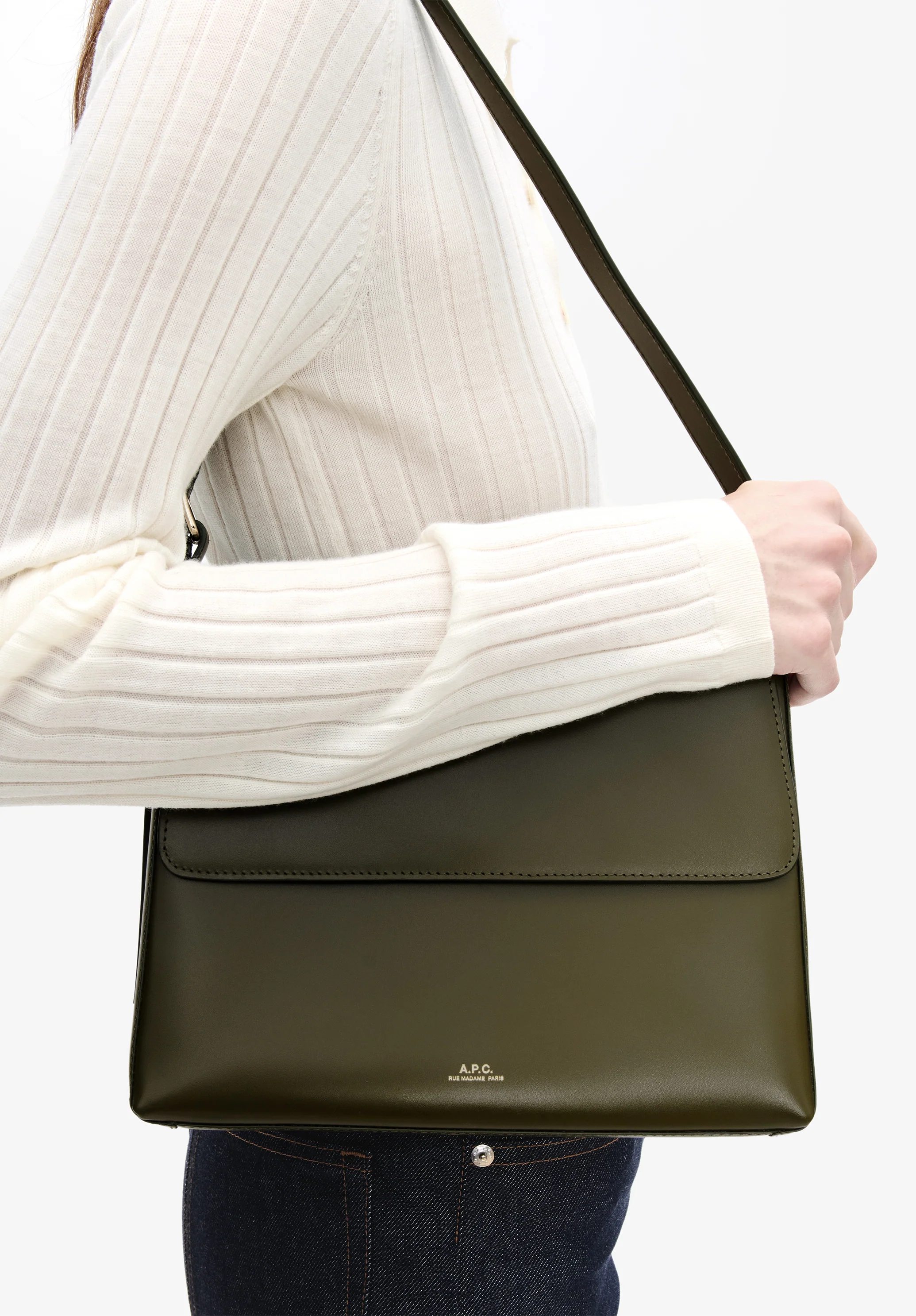 sac virginie flap - Kaki fonce