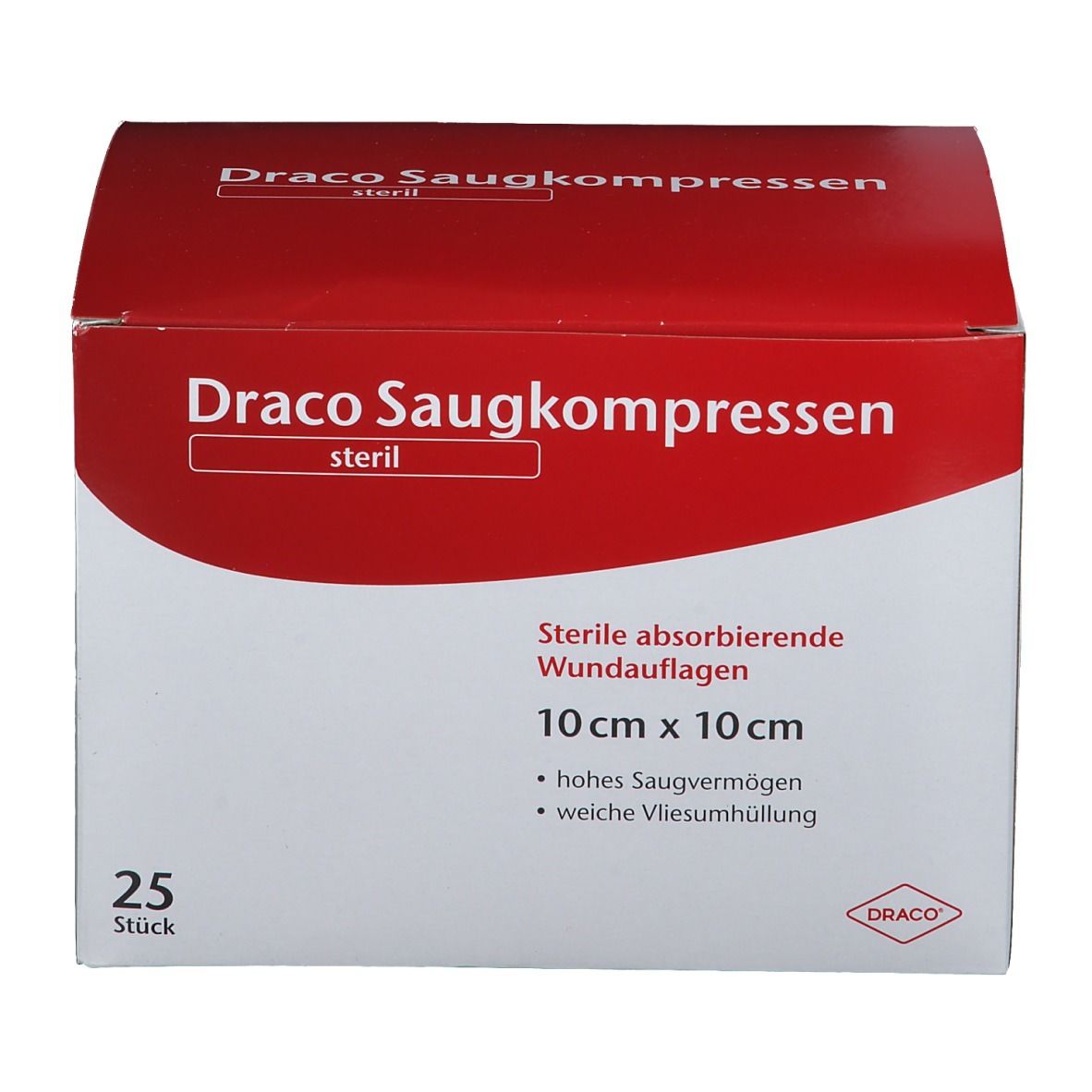 Draco Saugkompressen steril 10 x 10 cm