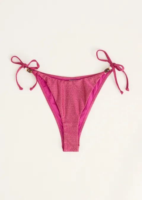 Bikini broekje met glitter paars (FUCHSIA)