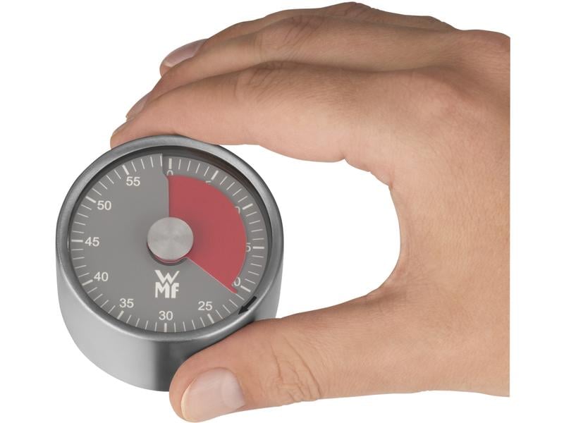 WMF Küchentimer Schwarz/Silber matt Päziser Kurzzeitmesser mit magnetischer Halterung