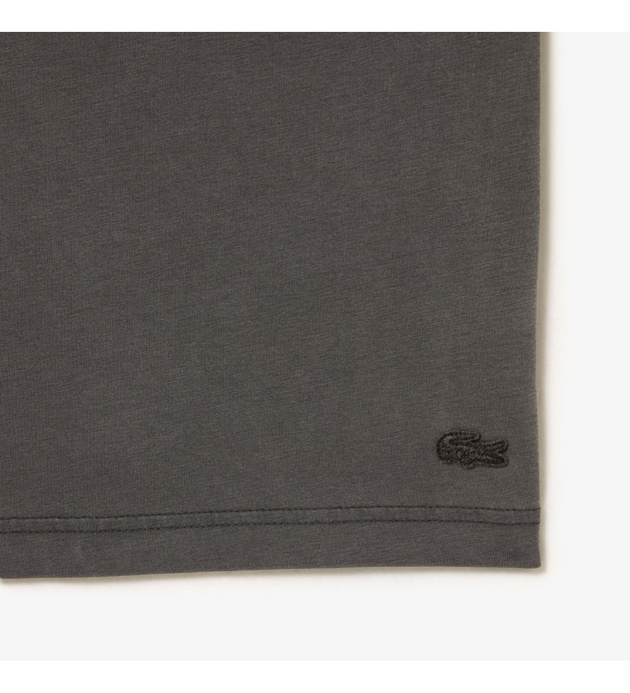 Camiseta Lacoste com logo cinza