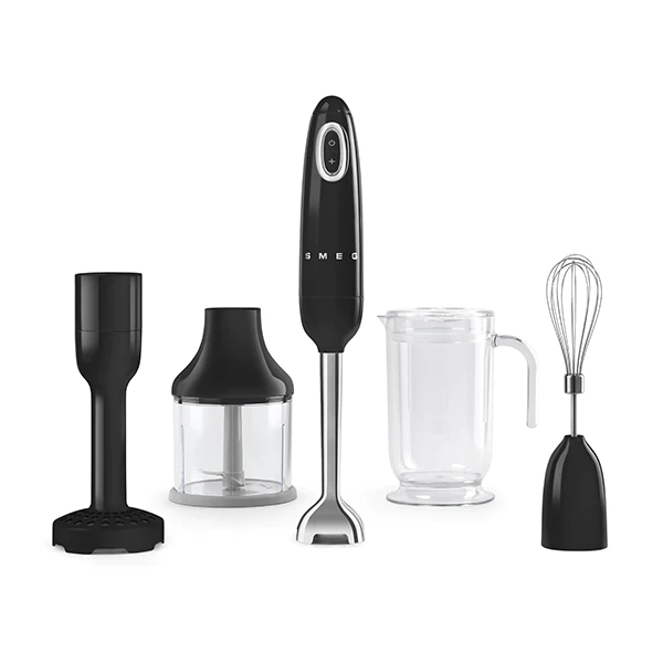 Mixeur plongeant avec accessoires 700 W HBF22RDEU noir Smeg