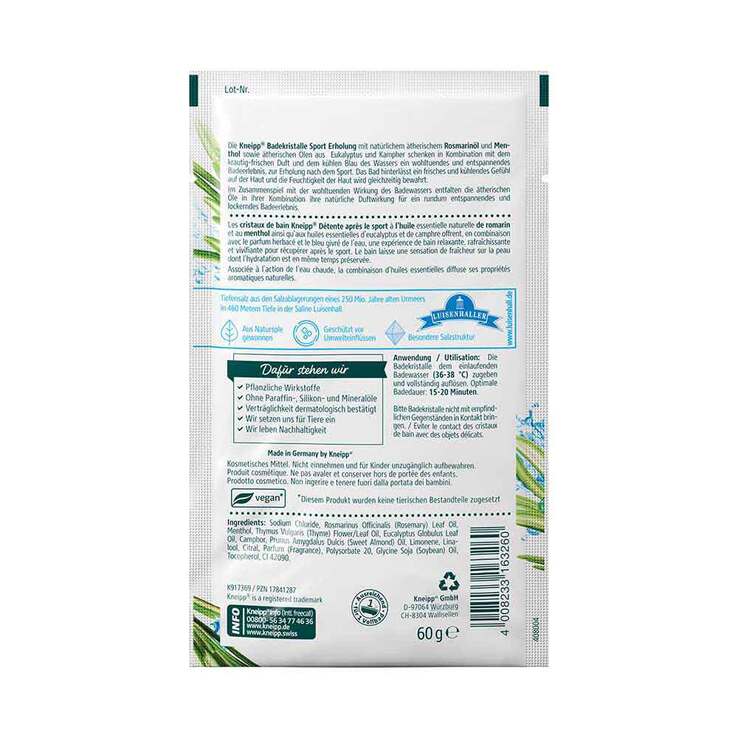 Kneipp Badekristalle Sport Erholung, 60 g