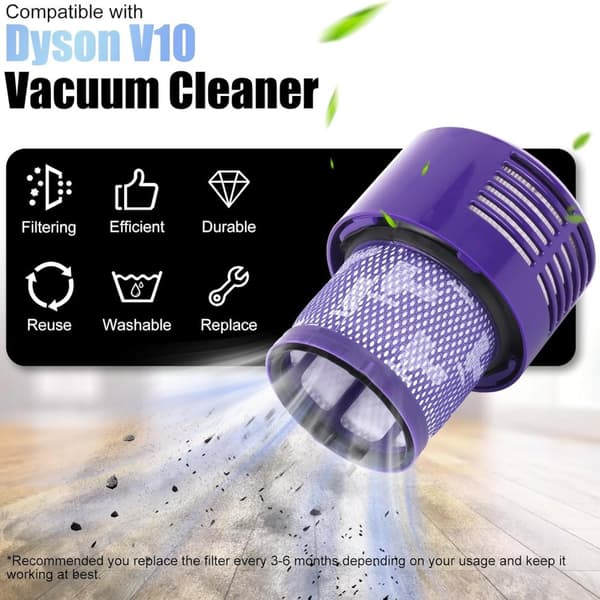 INF Erstatningsstøvbeholder og filter for Dyson V10 støvsugere  0