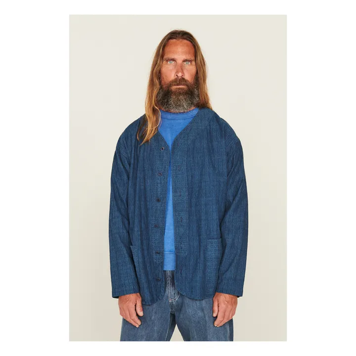 YMC Surchemise Baseball Coton | Bleu indigo