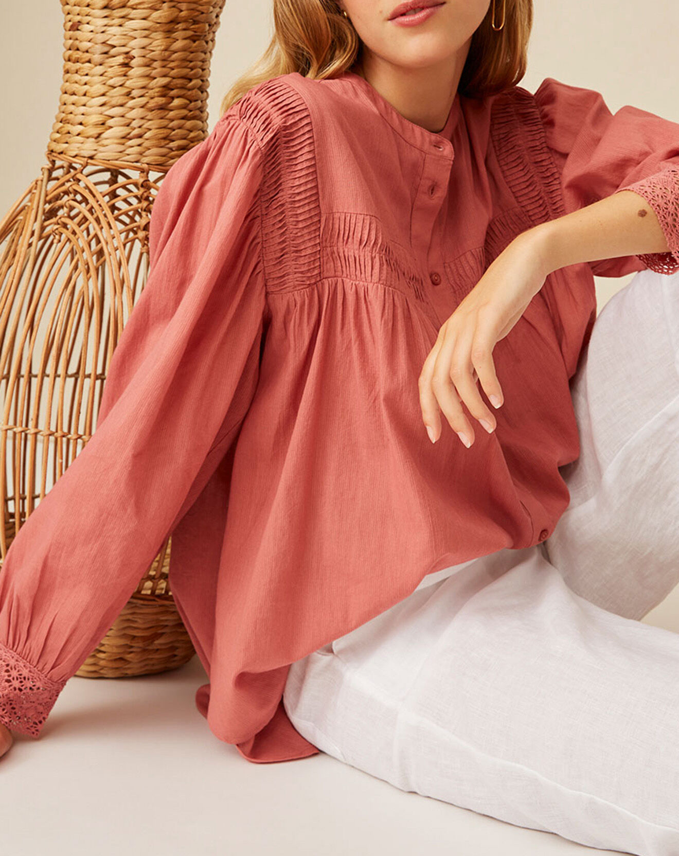 Harris Wilson Blouse Elais brique