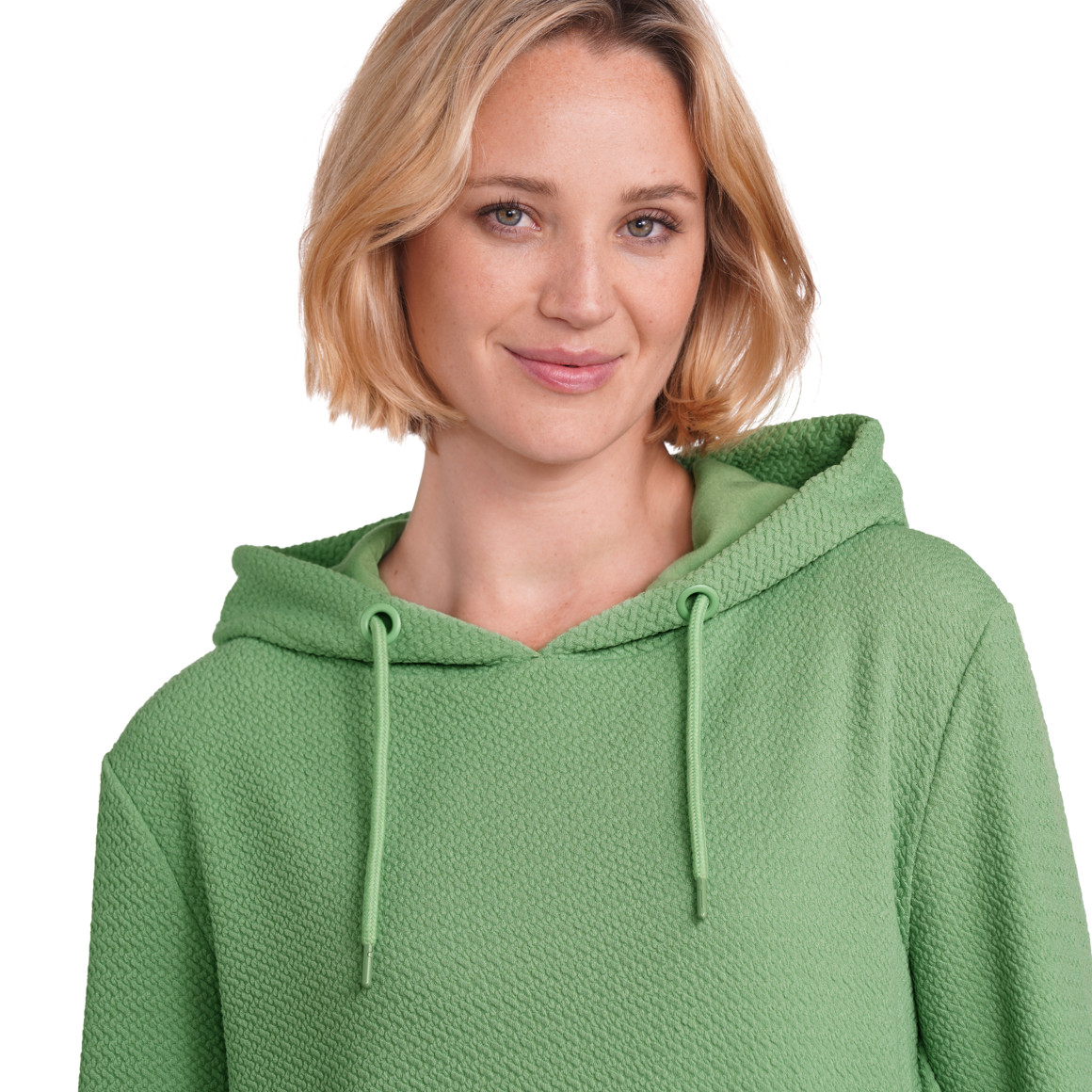 Gina Benotti Damen Hoodie mit Bluseneinsatz hellgrün