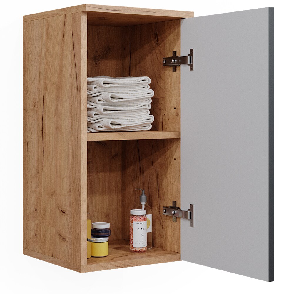 Vicco Hängeschrank Irma Eiche Anthrazit 30 x 59 cm 2 Fächer Badezimmer