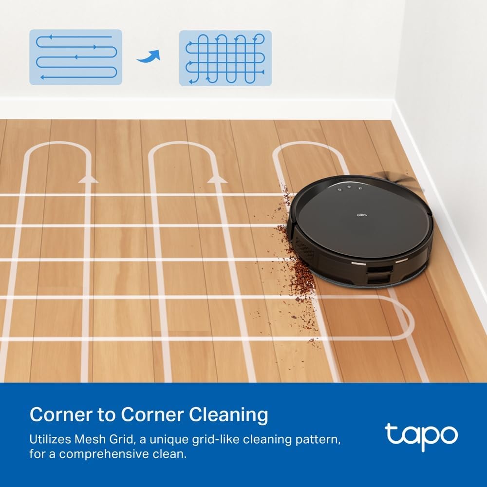 TP-Link Tapo RV20 Max Plus 5300Pa Saugroboter mit MagSlim™ LiDAR Navigation, ultradünnem Design, Auto-Leer-Dock, intelligenter anpassbarer Reinigung und Sprachsteuerung