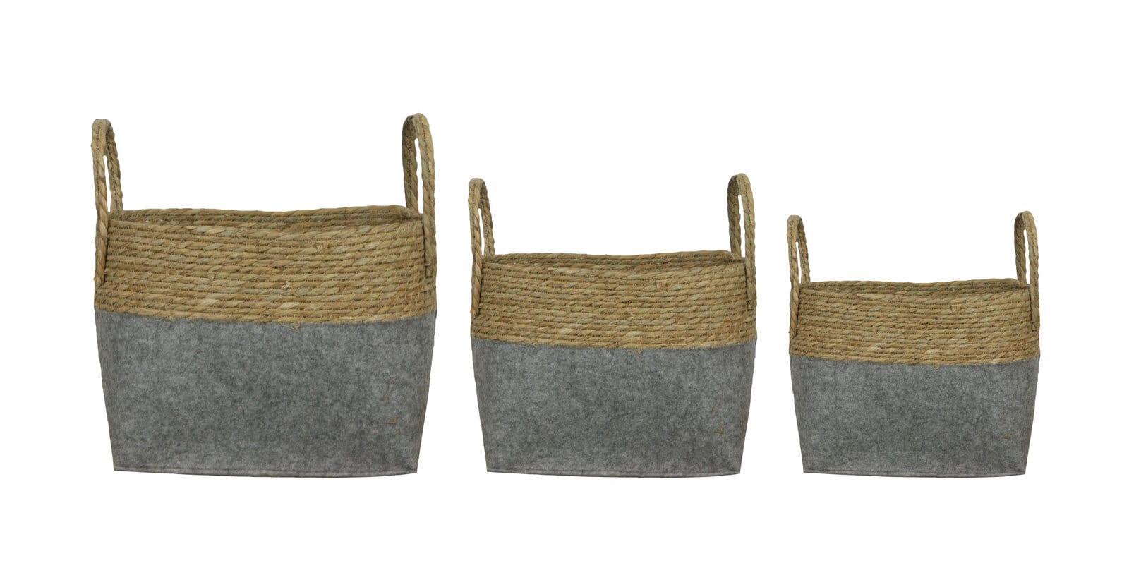 Aufbewahrungskorb Seegras 30 x 15 cm grau /braun