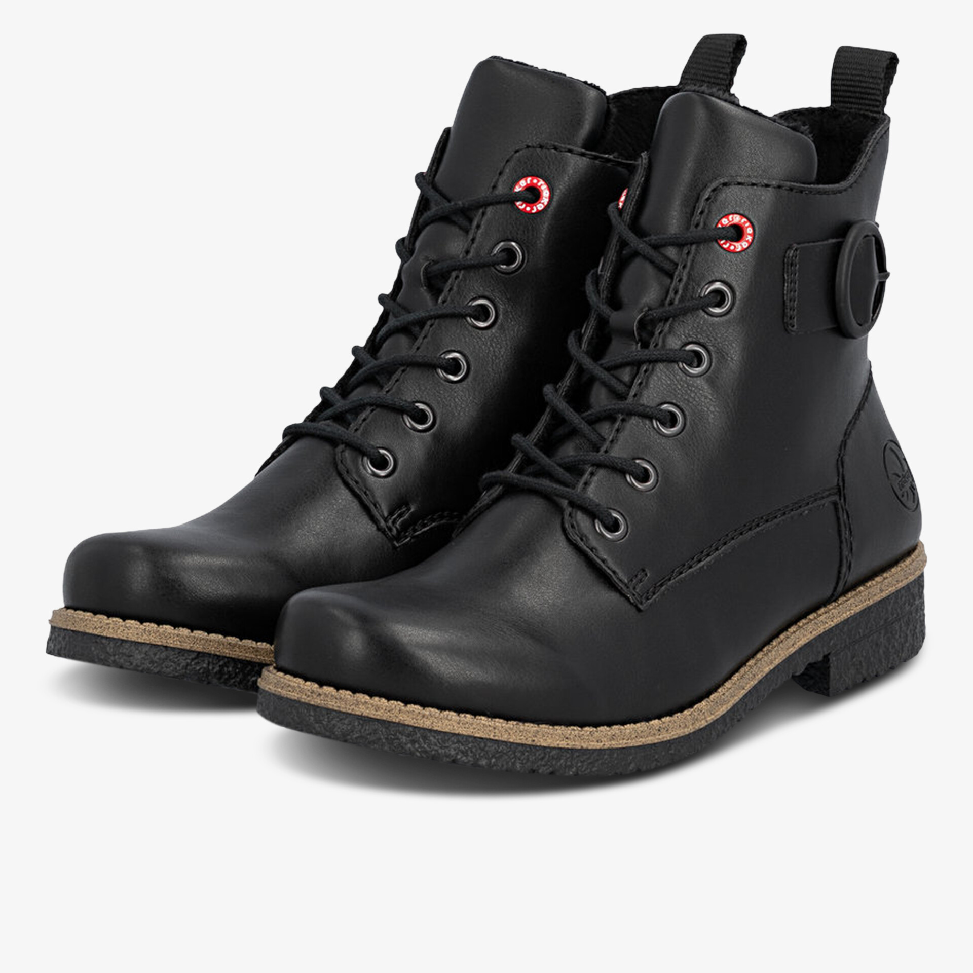 rieker Damen Schnürstiefeletten schwarz