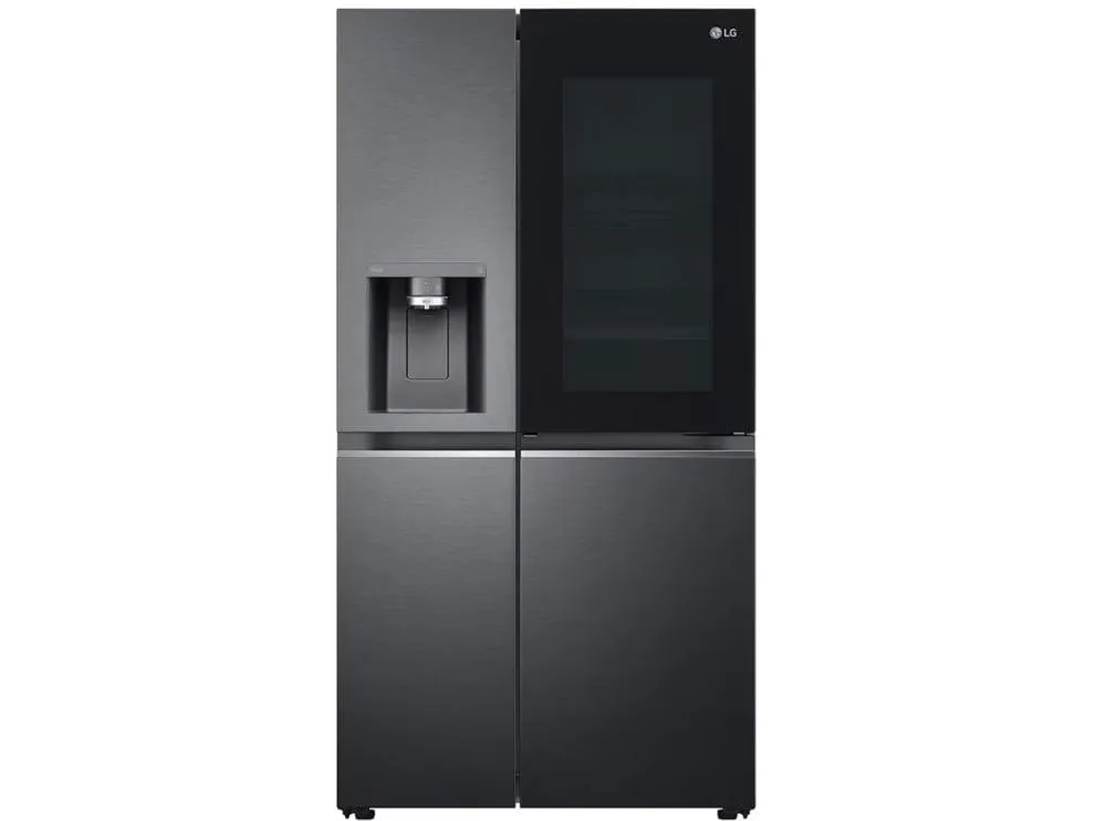 LG GSXV90MCAE - Køleskab/fryser - side ved side med vanddispenser, isdispenser - Wi-Fi - bredde: 91.3 cm - dybde: 73.5 cm - højde: 179 cm - 635 liter - Klasse E - kulsort