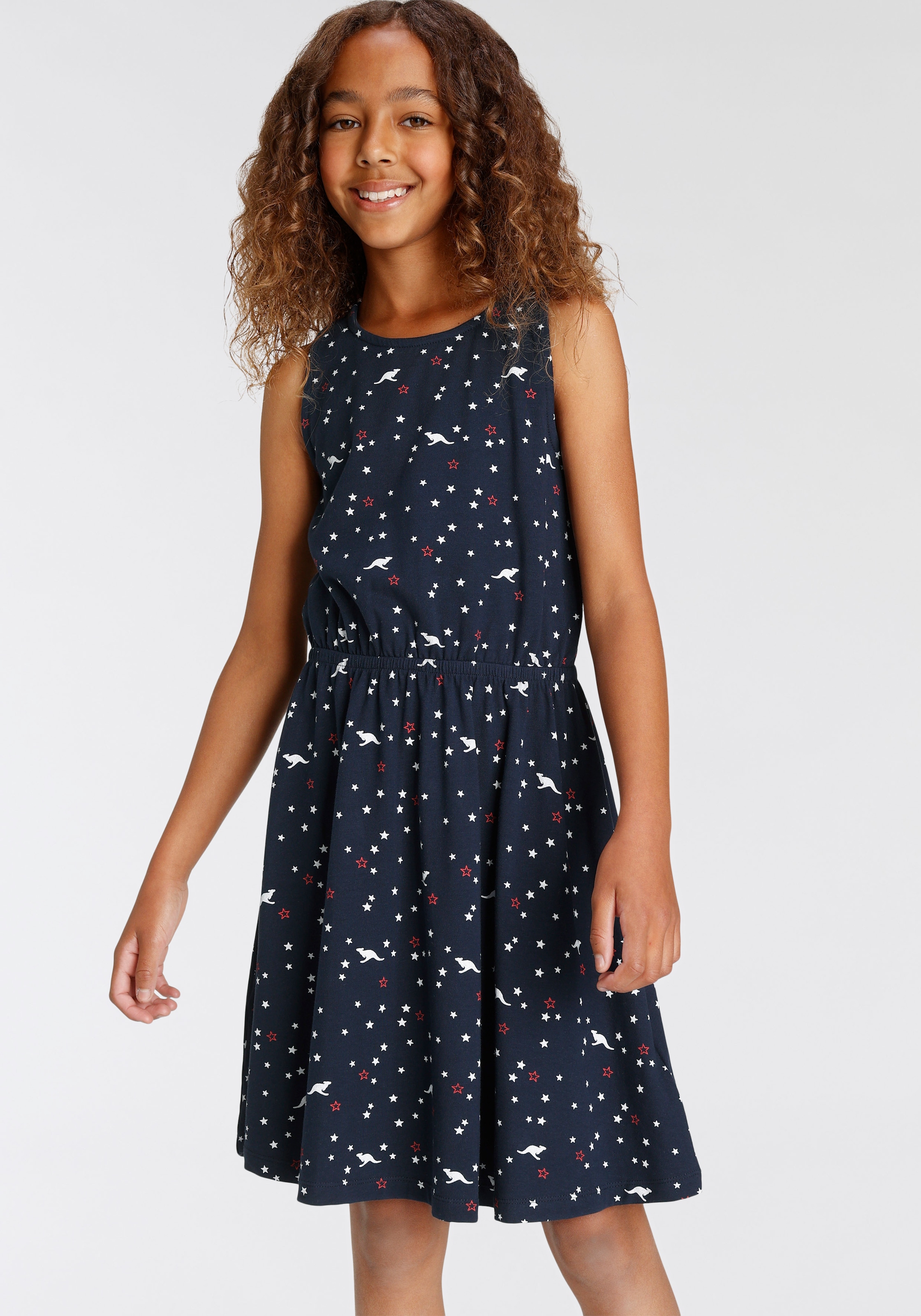 KangaROOS Jerseykleid », Skaterkleid in schönen Allover-Muster« für Partys und Treffen mit Freunden,  kniefrei,  modisch