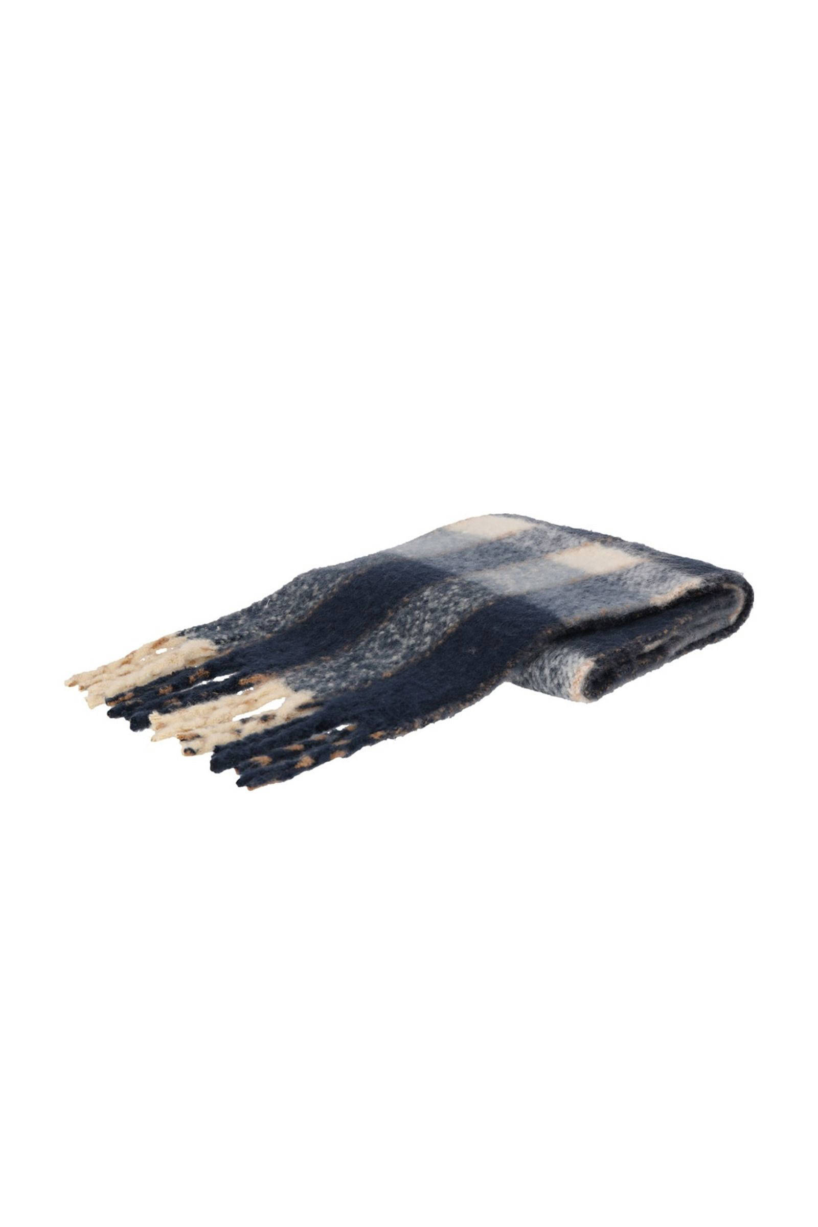 Sarlini geruite sjaal donkerblauw