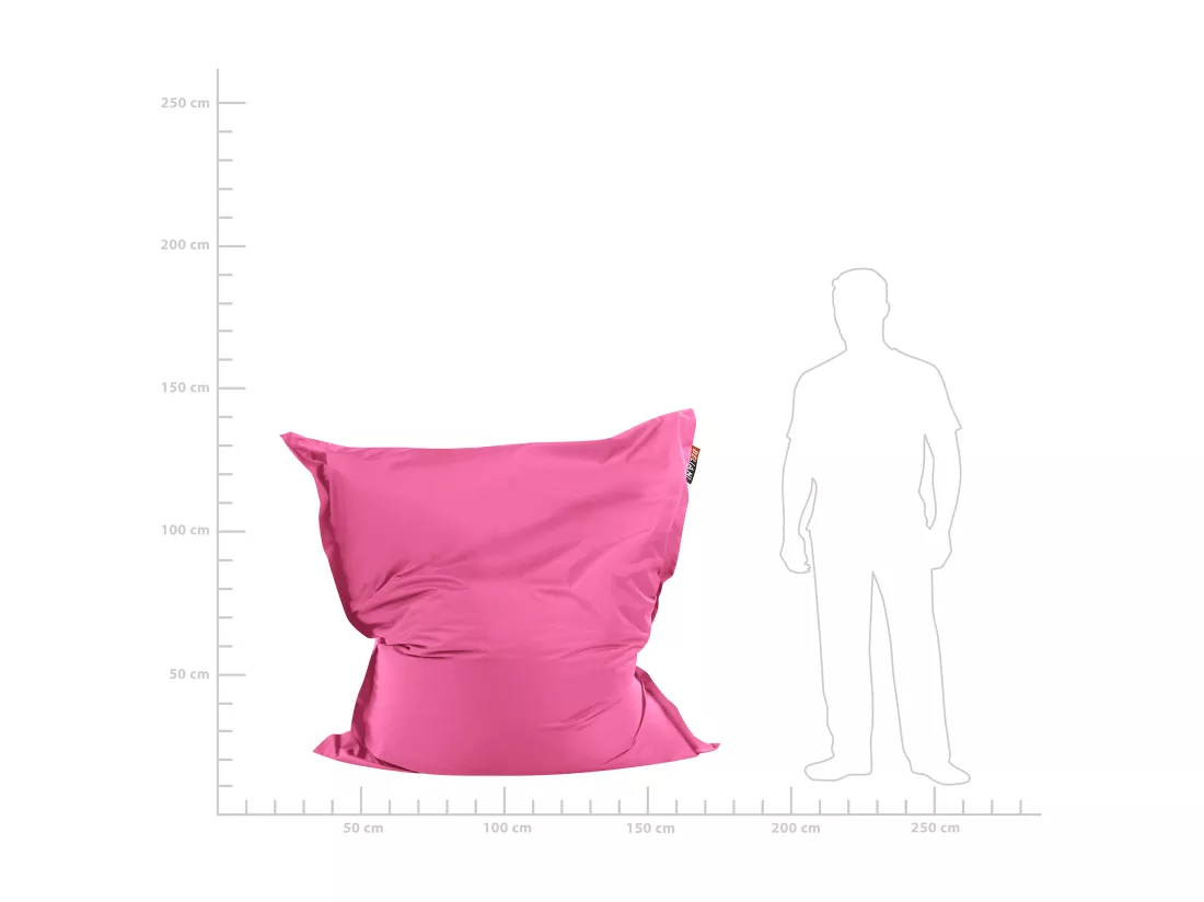Pouf poire 300 L FUZZY 140 cm 180 cm Rose fushia