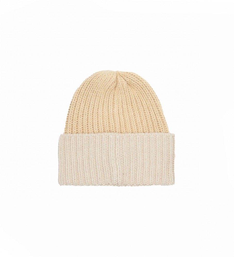 Gorro Tommy Hilfiger Chic Monogram Stretch Knit na cor bege