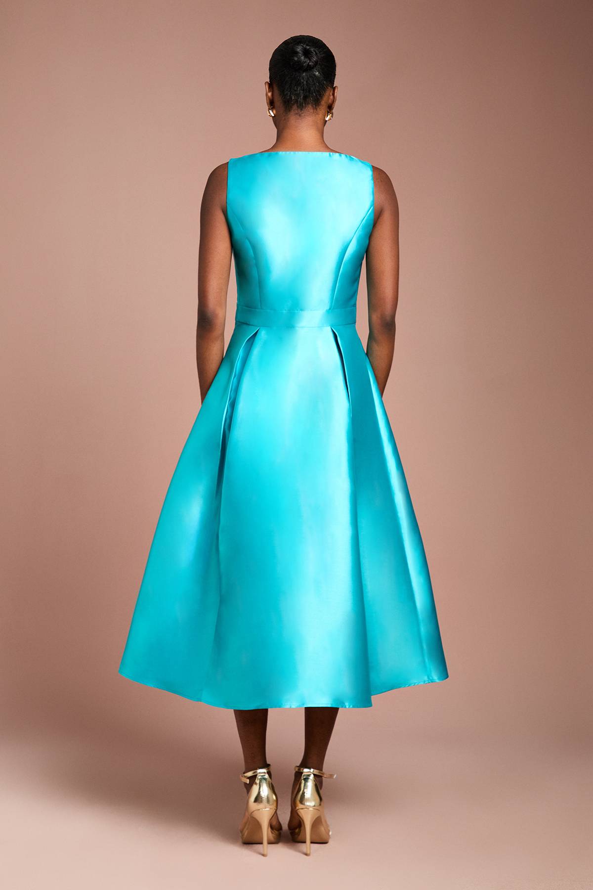 Coast Robe Midi À Jupe Ample Avec Détail Nœud