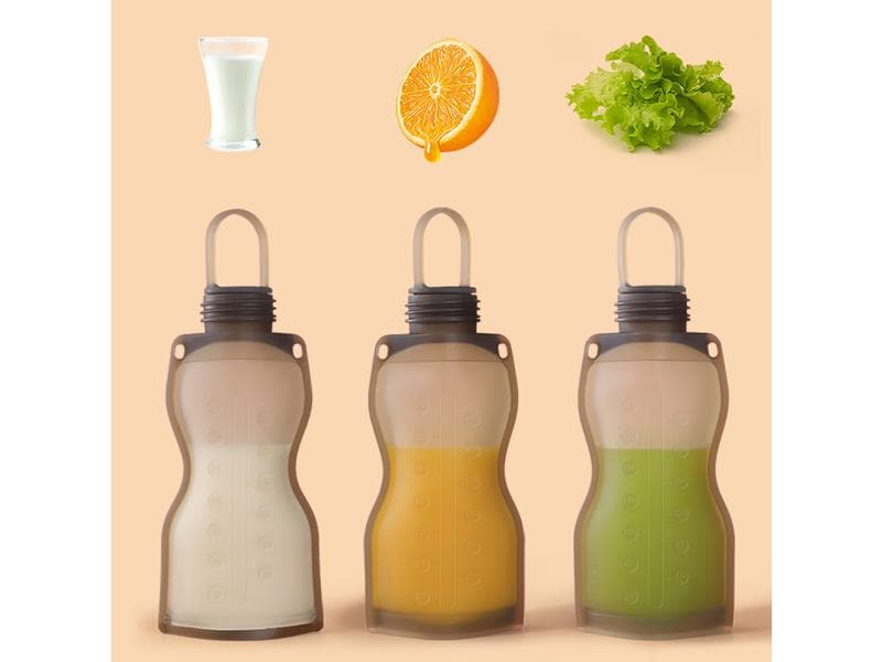 Haakaa Muttermilchbeutel 5er Set 260 ml Silikon Milchbeutel