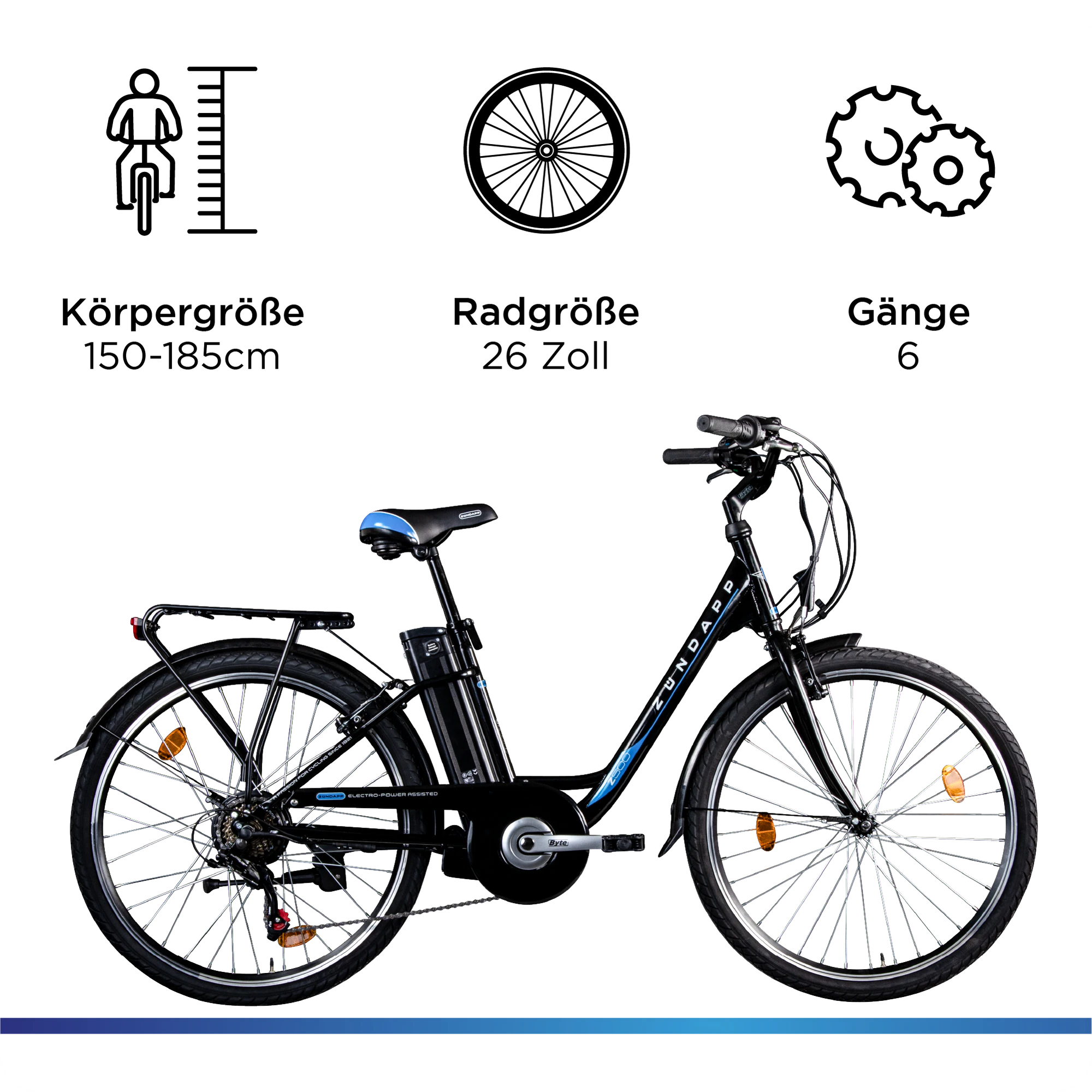 Zündapp Z505 E Bike Damen 26 Zoll Pedelec 150 - 185 cm Elektrofahrrad Damenfahrrad
