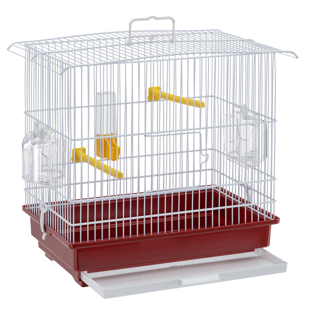 Cage à oiseaux - rouge et blanc