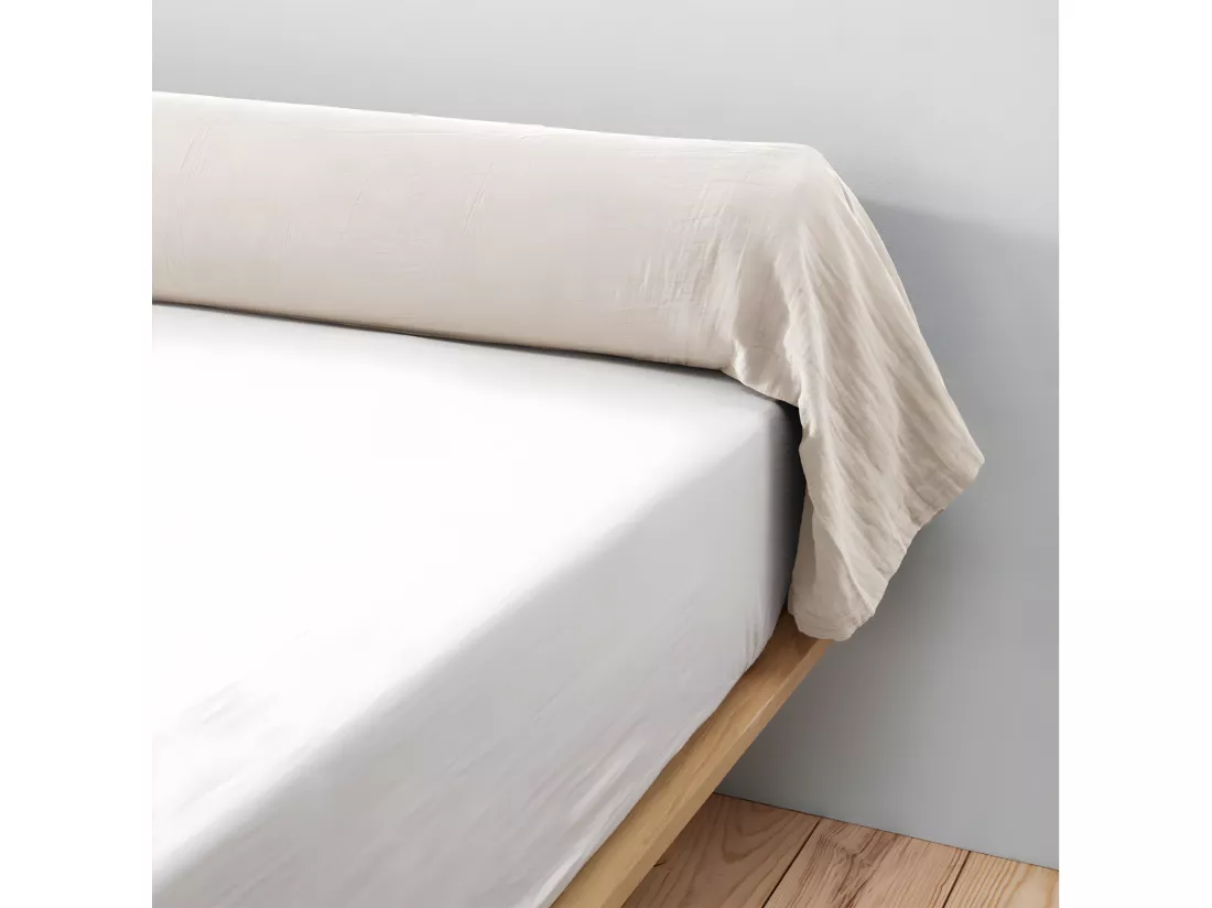OUREA - Taie de Traversin 85x185cm Gaze de Coton Pampa